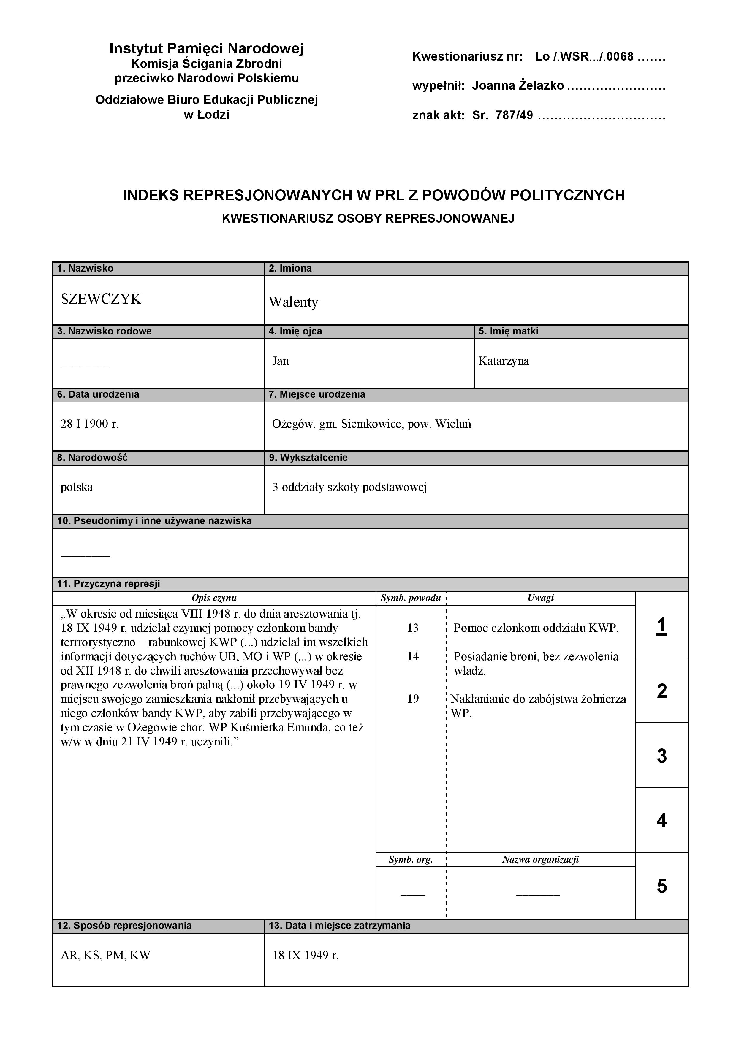 Akta Walentego Szewczyka